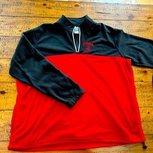 Alabama Men's Black and Red Quarter-Zip Jacket